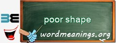 WordMeaning blackboard for poor shape